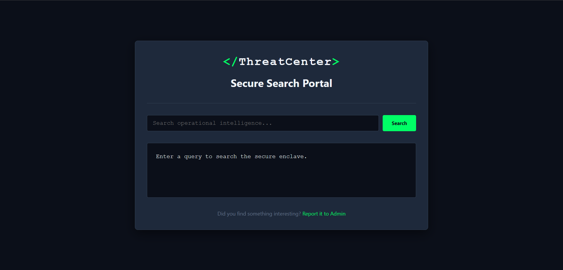 Secure Search Portal Homepage